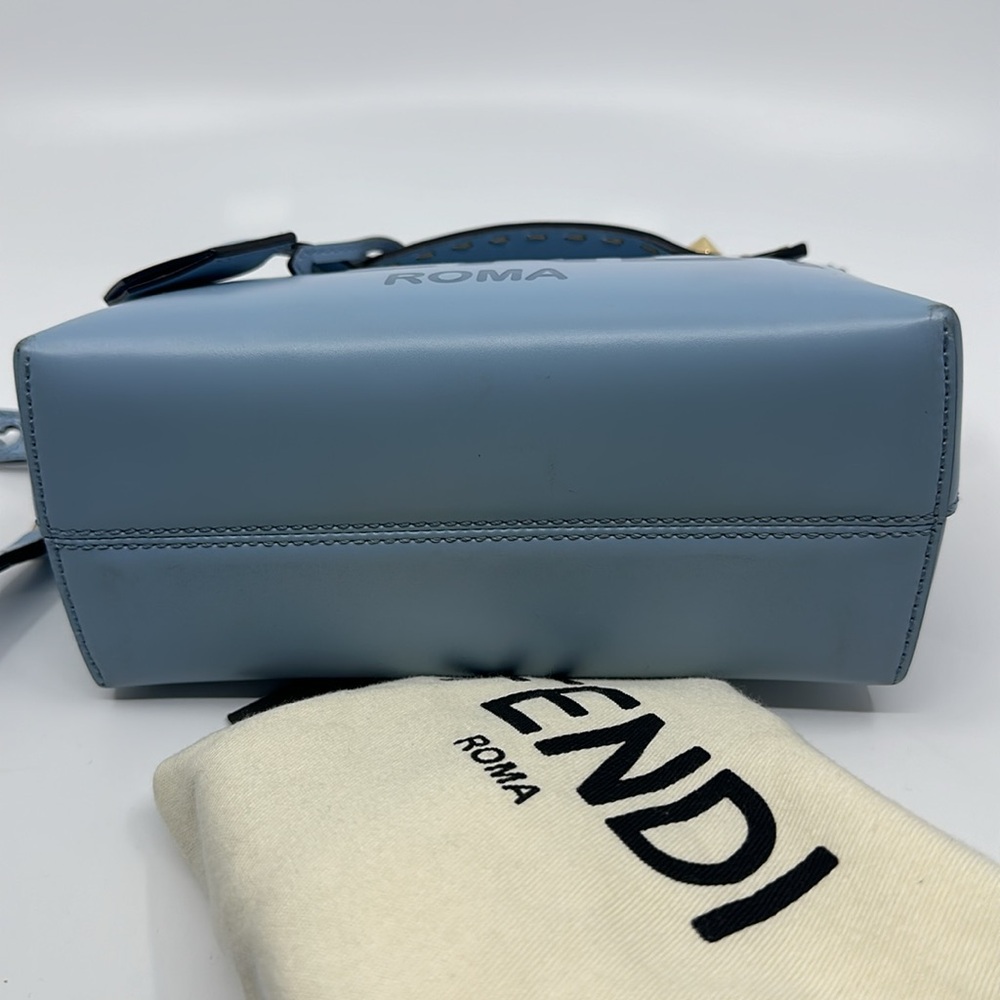 Fendi By The Way blue leather mini shoulder bag with dust bag & tags - Picture 9 of 16